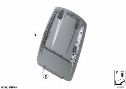 F シート バックレスト カバー diagram for BMW X3 F25 20dX