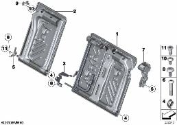 R シート フレーム diagram for BMW X3 F25 20dX
