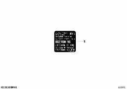 NOTICE LABEL FOR FUEL diagram for BMW 1 Series F21 LCI 118d
