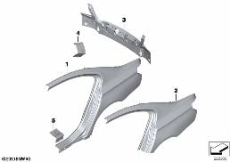 SIDE PANEL/TAIL TRIM diagram for BMW 7 Series F01 LCI 740i