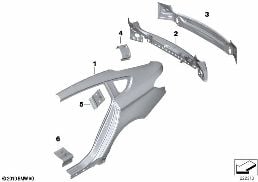 SIDE PANEL/TAIL TRIM diagram for BMW 5 Series F07 GT 550iX 4.0