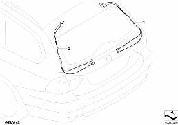 REP. WIRING HARNESS, HINGE ON TRUNK LID diagram for BMW 5 Series E61 530d