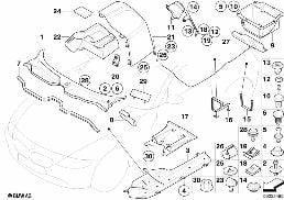 Pièces diverses de carrosserie diagram for BMW Z4 E85 2.5i
