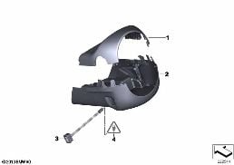 TRIM, SWITCH CENTER, STEERING COLUMN diagram for BMW X3 F25 28iX