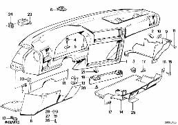 TRIM PANEL DASHBOARD diagram for BMW 3 Series E30 325i