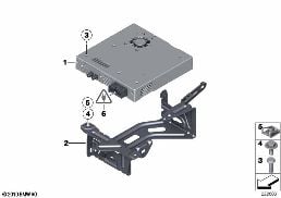 TV MODULE / BRACKET diagram for BMW X3 F25 35iX