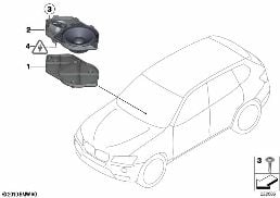 LOUDSPEAKER, INSTRUMENT PANEL diagram for BMW X3 F25 35iX