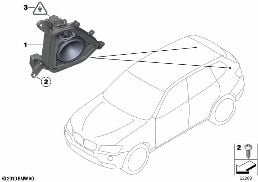 SINGLE PARTS, SPEAKER, D-PILLAR diagram for BMW X3 F25 35iX