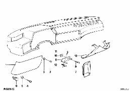 TRIM PANEL DASHBOARD LOWER diagram for BMW 6 Series E24 633CSi