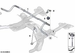Stabilisator vorn diagram for BMW MINI Paceman R61 Cooper