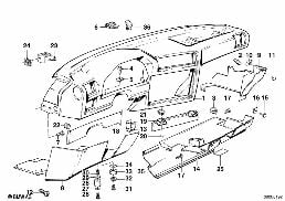 Tapicerka deski rozdzielczej diagram for BMW 3 Series E30 325ix