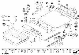 แผงปิด พื้นช่องเก็บของ diagram for BMW X5 E70 3.0si