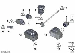 VARIOUS SWITCHES diagram for BMW X3 F25 28iX