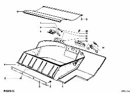 Boite a gants diagram for BMW 5 Series E12 520