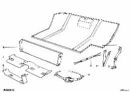 Boite a gants pieces rapportees diagram for BMW 5 Series E12 520