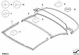 HARDTOP, RETRACTABLE, SEALS diagram for BMW 3 Series E93 330i