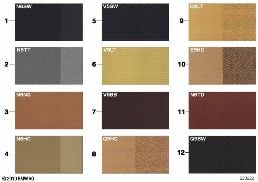 SAMPLE CHART, UPHOLSTERY COLORS, LEATHER diagram for BMW 3 Series E46 318i
