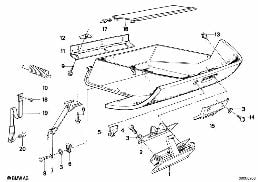 GLOVE BOX MOUNTING PARTS diagram for BMW 6 Series E24 633CSi