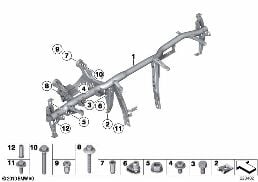 CARRIER INSTRUMENT PANEL diagram for BMW 6 Series F12 650iX