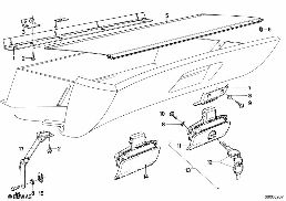 GLOVE BOX MOUNTING PARTS diagram for BMW 7 Series E23 733i