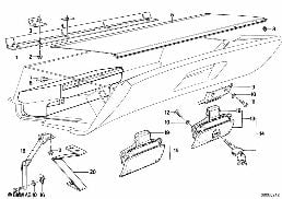 GLOVE BOX MOUNTING PARTS diagram for BMW 7 Series E23 728