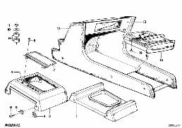 ตัวกั้นห้องเก็บของ-ที่เขี่ยบุหรี่ diagram for BMW 3 Series E21 320
