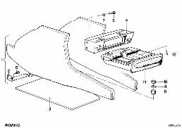 Vide-poches diagram for BMW 5 Series E12 520