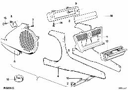 Vide-poches/climatiseur diagram for BMW 5 Series E12 520