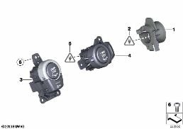SWITCH, START/STOP, EMERGENCY START COIL diagram for BMW X3 F25 28iX