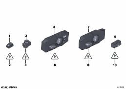 SWITCH, SEAT FUNCTIONS diagram for BMW X3 F25 28iX