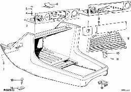 STORING PARTITION MOUNTING PARTS diagram for BMW 6 Series E24 633CSi