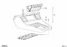 STORING PART.-SET WOOD STRIPS diagram for BMW 7 Series E23 733i