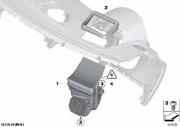 HEAD-UP DISPLAY diagram for BMW X6 F16 35iX