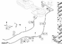 FUEL PIPES / MOUNTING PARTS diagram for BMW 3 Series E92 LCI 316i