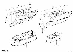 STORING PARTITION-ASHTRAY FRONT diagram for BMW 7 Series E23 733i