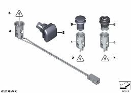 CIGARETTE LIGHTER / SOCKETS diagram for BMW X3 F25 28iX