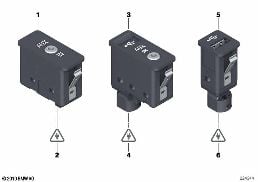 USB / AUX-IN / AV-IN soketleri diagram for BMW X3 F25 35iX