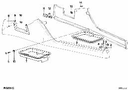 STORING PARTITION MOUNTING PARTS diagram for BMW 7 Series E23 728