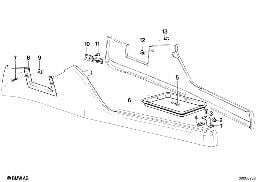 STORING PARTITION MOUNTING PARTS diagram for BMW 7 Series E23 733i