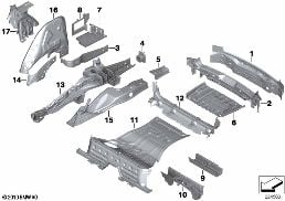 R エンド diagram for BMW X3 F25 20iX