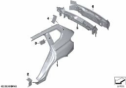 フェンダー トリム/テール パネル diagram for BMW X3 F25 20iX