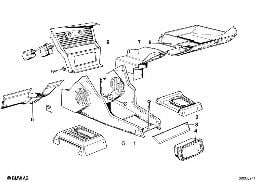 ผนังกั้นห้องเก็บสัมภาระ/ระบบปรับอากาศ diagram for BMW 3 Series E21 320