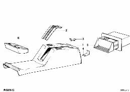 CENTER CONSOLE diagram for BMW 5 Series E28 M535i