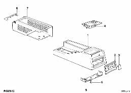 Mittenkonsole diagram for BMW 7 Series E32 750iL