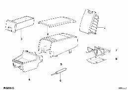REAR CENTER CONSOLE diagram for BMW 5 Series E34 M5 3.8