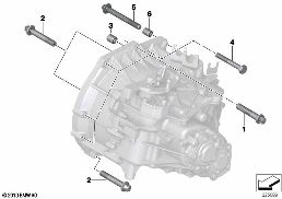Getriebe Befestigung diagram for BMW MINI Paceman R61 Cooper