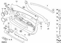 Kapı döş./kapl., Ön / Yan hava yastığı diagram for BMW 7 Series E67 745LiS