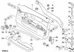 Tapic. drzwi przednia/ Boczna pod. pow. diagram for BMW 7 Series E65 745i
