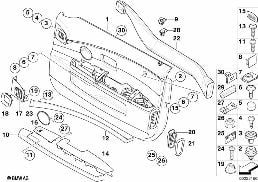 DOOR TRIM PANEL, FRONT / SIDE AIRBAG diagram for BMW 7 Series E66 760Li