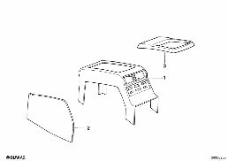 Fondmittelkonsole diagram for BMW 7 Series E32 750iL
